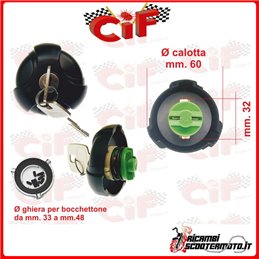 BOUCHON DE RÉSERVOIR DE CARBURANT PIAGGIO APE P 50 (1ª SERIE - SERBATOIO IN METALLO)