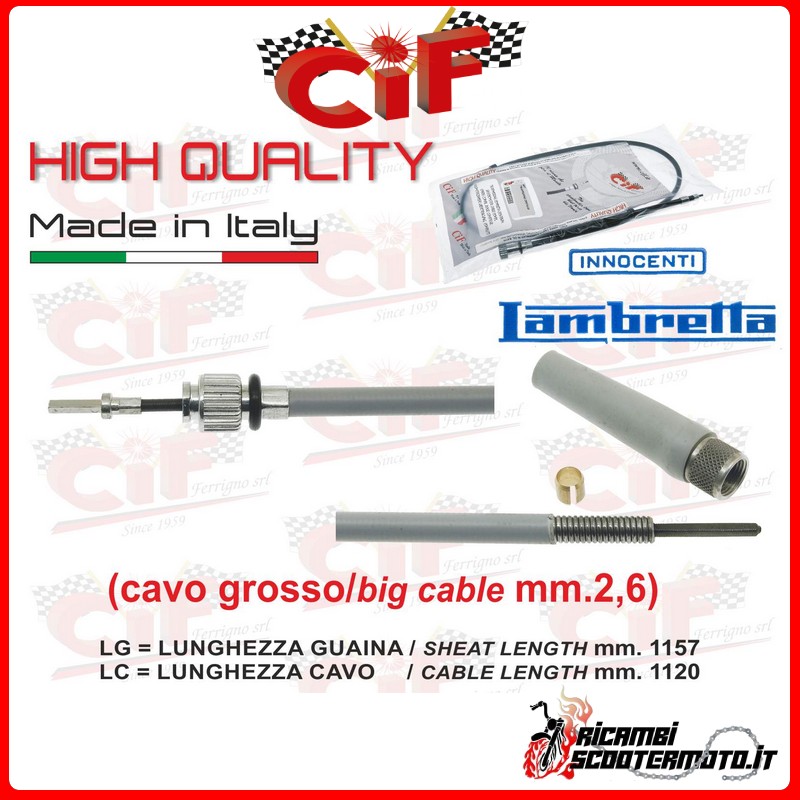TRANSMISIÓN DEL ODÓMETRO LAMBRETTA LI 3° SERIE