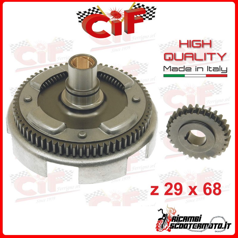 TRANSMISSION PRIMAIRE z 29x68 DENTS DROITES AVEC ACCOUPLEMENT FLEXIBLE PIAGGIO VESPA 50