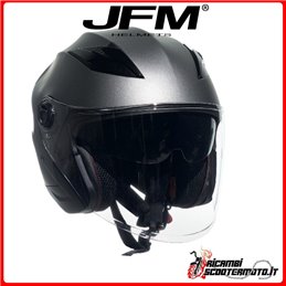 JET HELMET DOUBLE VISOR JFM MATT ANTHRACITE SIZE L
