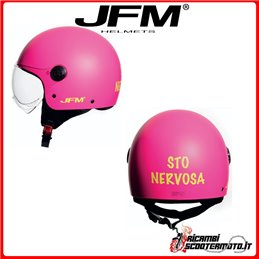 JFM DEMIJET HELMET MATT PINK SIZE L