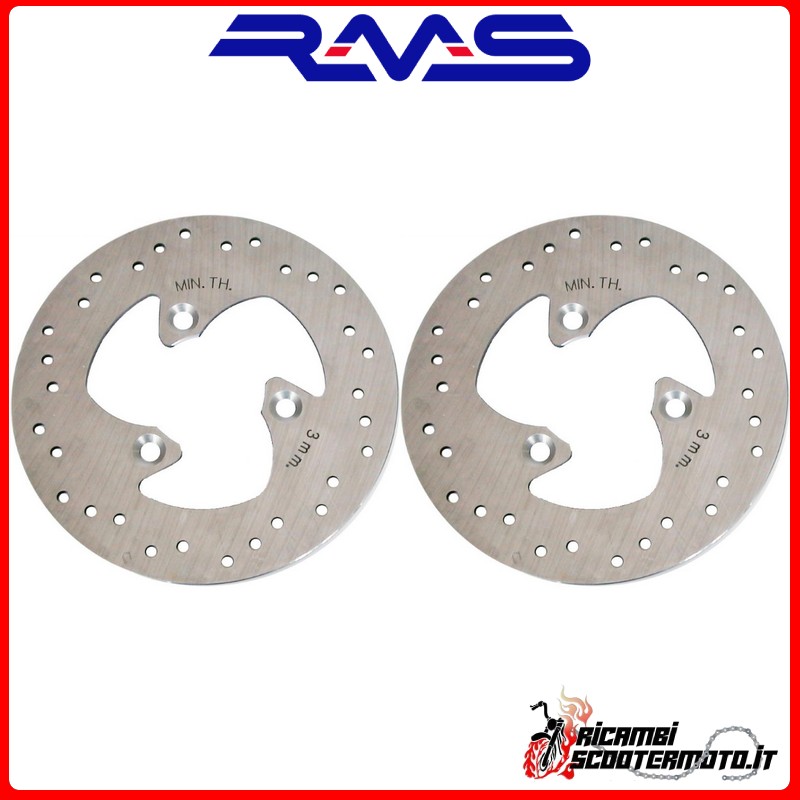 RMS FRONT + REAR BRAKE DISC KIT MALAGUTI F12 Phantom Lc Twin Disks 50 1998-1998 RMS FRONT + REAR BRAKE DISC KIT MALAGUTI F12 Phantom Lc Twin Disks 50 1998-1998