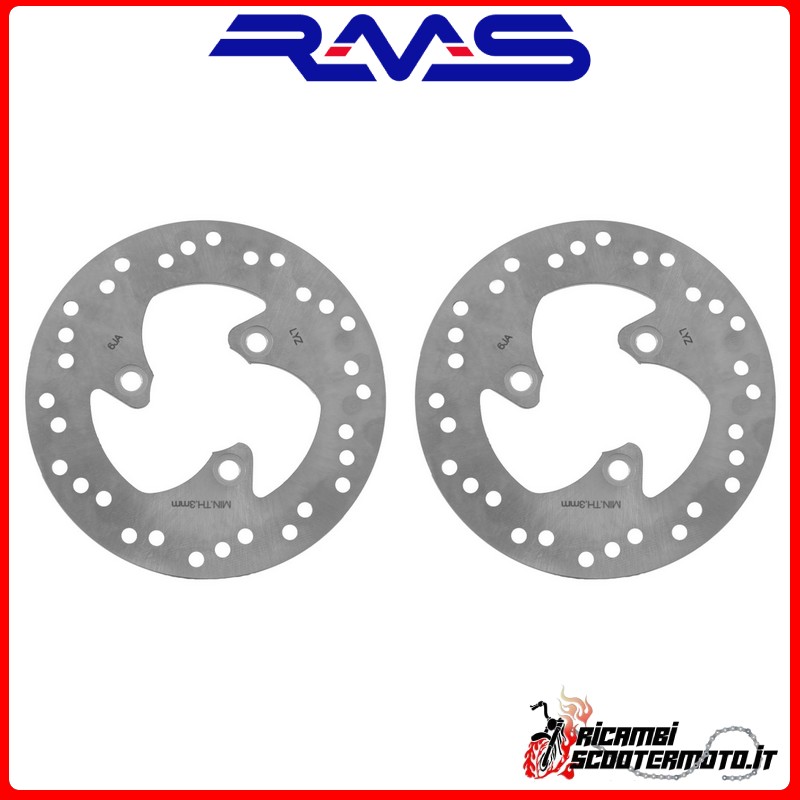 KIT DE DISCO DE FRENO DELANTERO + TRASERO RMS MBK Yq L Nitro Jaguar 50 2004-2004