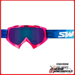 CROSS SWAP'S PIXEL PINK GOGGLE + BLUE IRIDIUM LENS