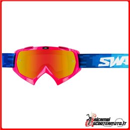 CROSS SWAP'S PIXEL PINK GOGGLE + GOLD/ROTE IRIDIUMLINSE