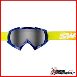 CROSS SWAP'S PIXEL BLUE GOGGLE + SILVER IRIDIUM LENS