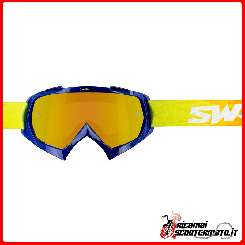 GAFAS AZUL PÍXEL DE CROSS SWAP + LENTE DE IRIDIO DORADA