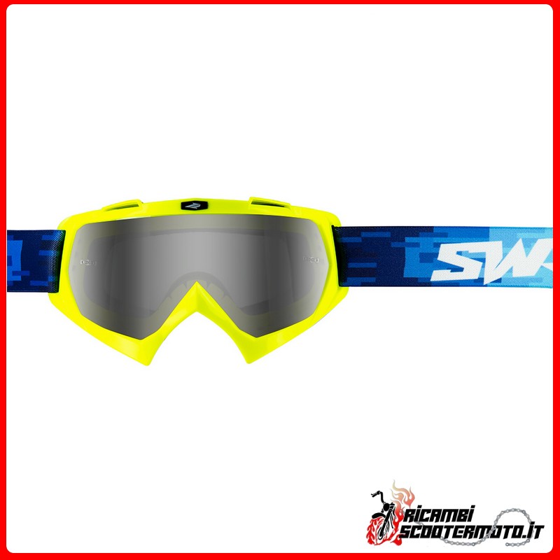CROSS SWAP'S PIXEL YELLOW GOGGLE + SILVER IRIDIUM LENS