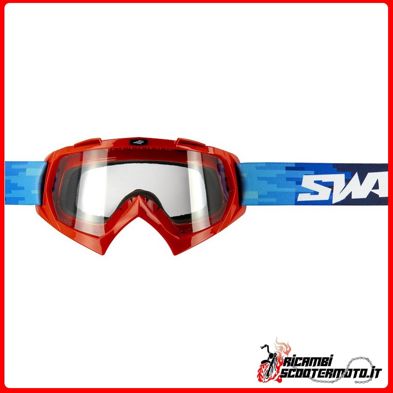 LENTILLE TRANSPARENTE À MASQUE ROUGE PIXEL DE CROSS SWAP