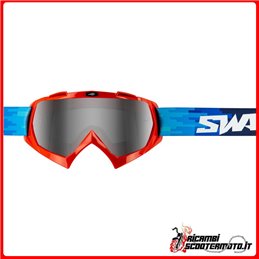 CROSS SWAP'S PIXEL RED GOGGLE + SILVER IRIDIUM LENS