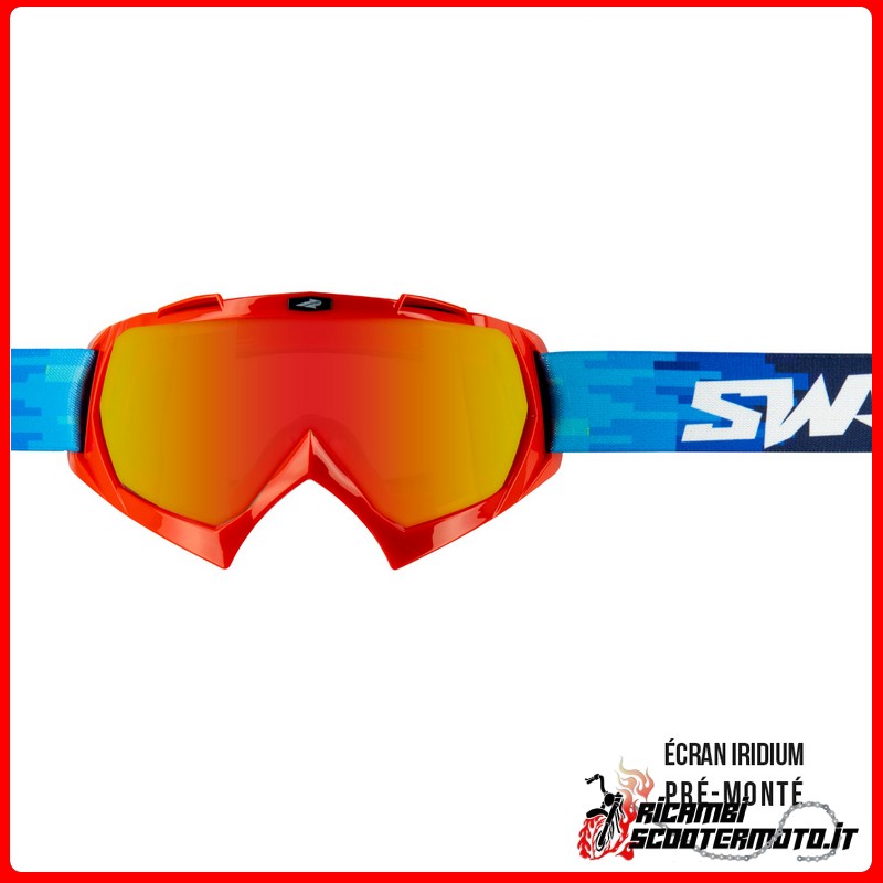 CROSS SWAP'S PIXEL RED GOGGLE + GOLD / RED IRIDIUM LENS