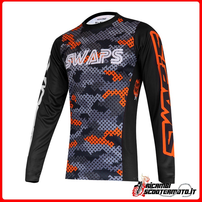 SUÉTER CAMUFLAJE SWAPS - NARANJA TALLA M