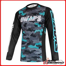 CAMISETA CROSS SWAPS - CAMUFLAJE AZUL TALLA S