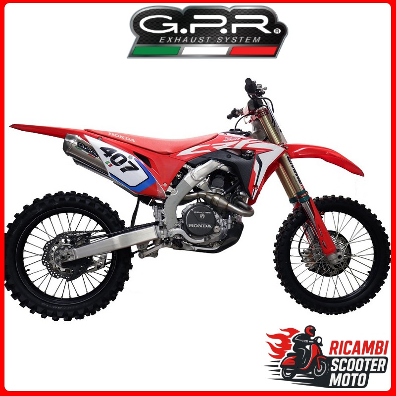 MARMITTA COMPLETA CON DUE TERMINALI HONDA CRF 450 R-RX 2017-2020 MARMITTA COMPLETA CON DUE TERMINALI HONDA CRF 450 R-RX 2017-2020