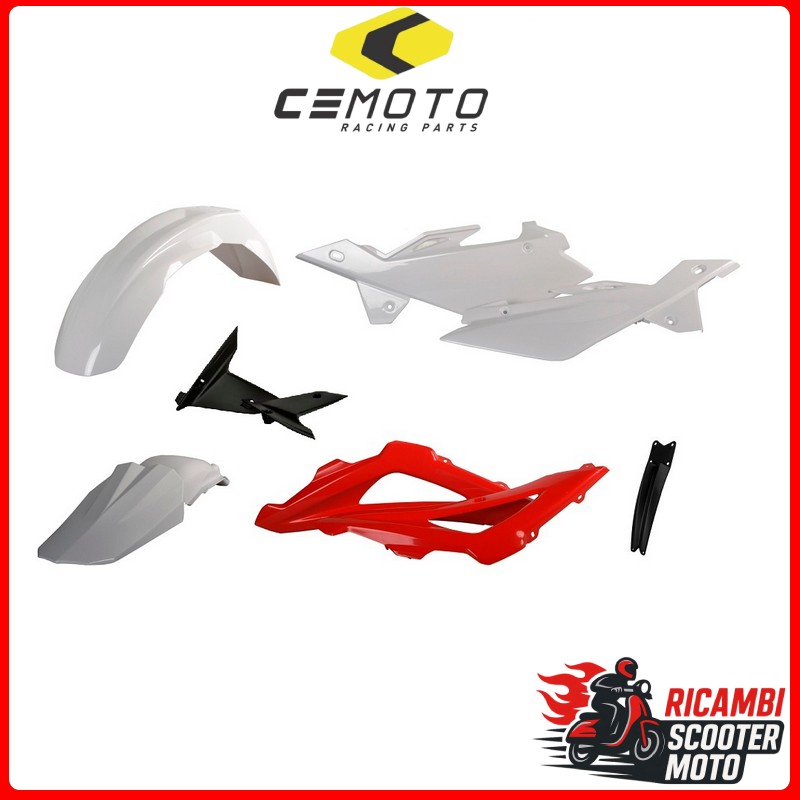 Weißes Kunststoff-Kit HUSQVARNA 250 TC 2006-2007