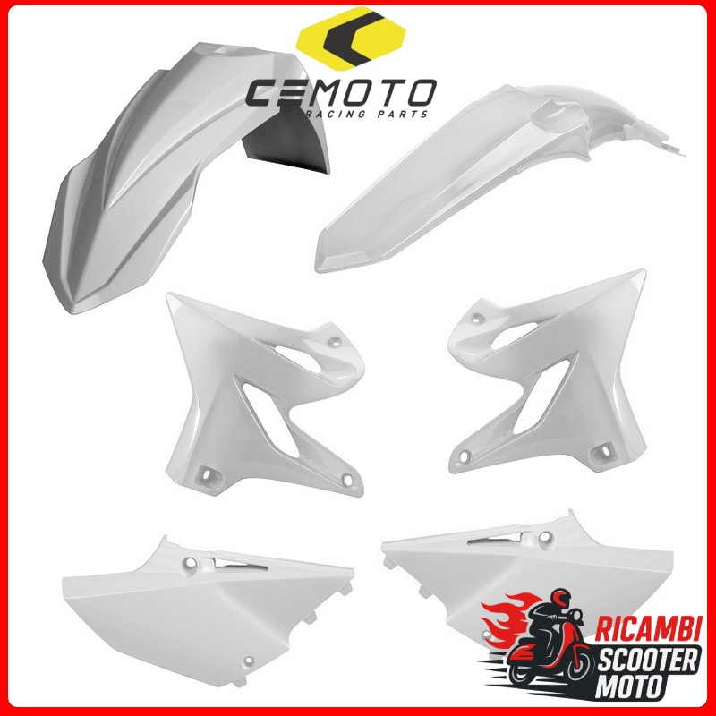 Weißes Kunststoff-Kit YAMAHA YZ 125 2015-2021