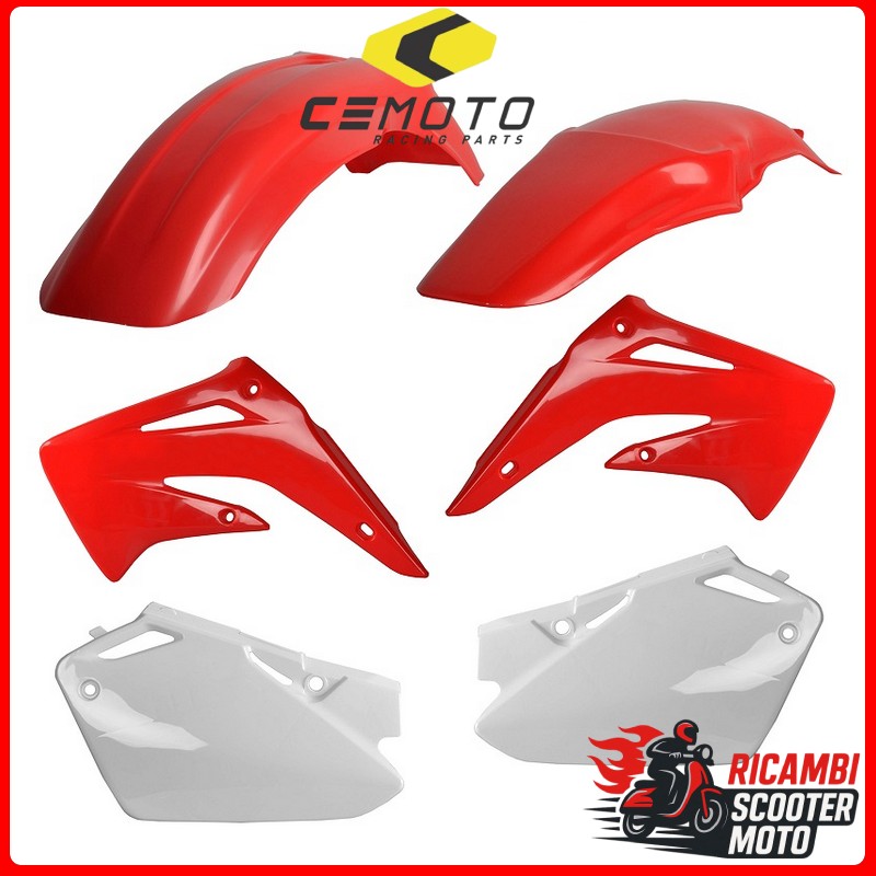 KIT PLASTICHE ROSSO CR04/BIANCO HONDA CR 85 2003-2007
