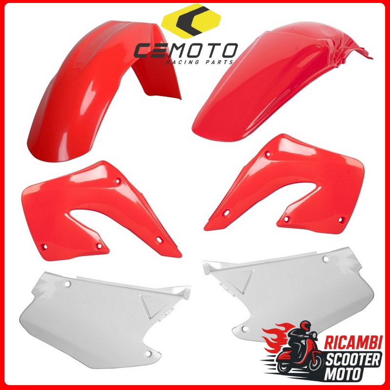 KIT PLASTICHE ROSSO CR00/BIANCO HONDA CR 125 2000-2001
