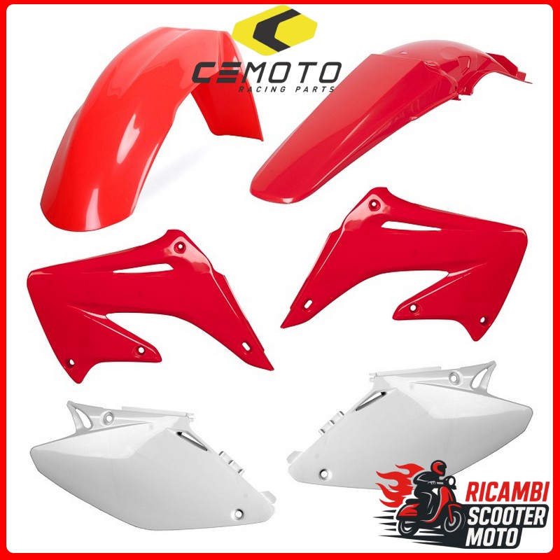 KIT PLASTICHE ROSSO CR04/BIANCO HONDA CR 125 2002-2003
