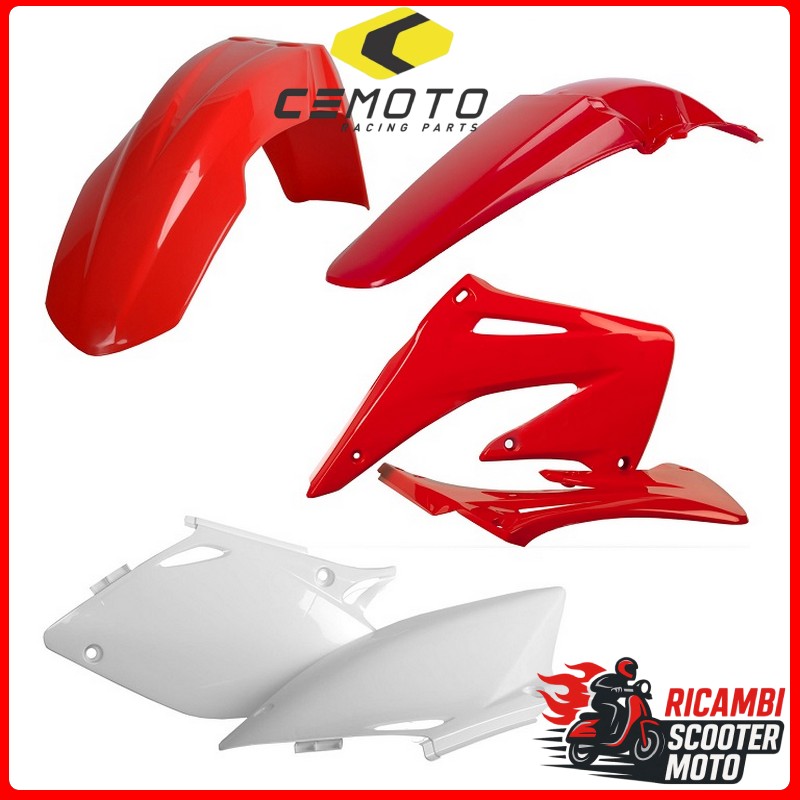 KIT PLASTICHE ROSSO CR04/BIANCO HONDA CRF 450 R 2004-2004