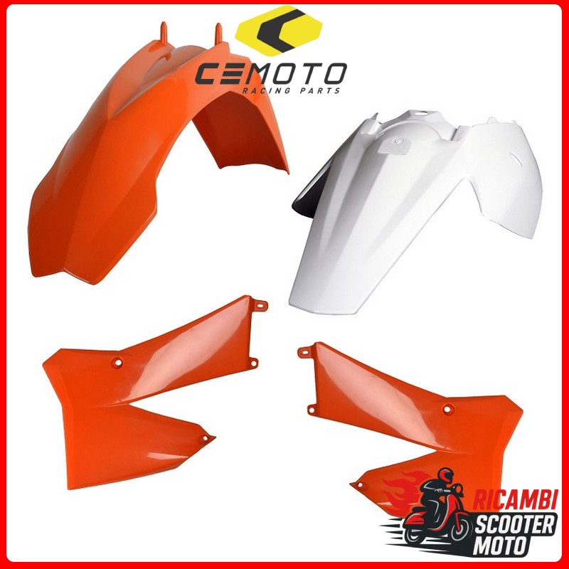 KIT PLASTICHE ARANCIONE/BIANCO KTM 85 SX 2006-2012
