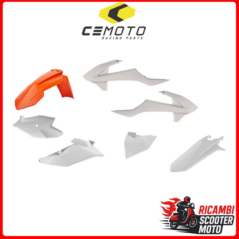 Kit de plástico blanco KTM 85 SX 2018-2024