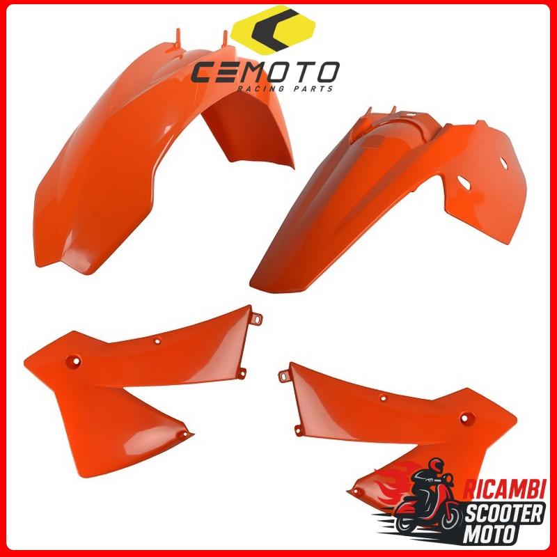 KIT PLASTICHE ARANCIONE KTM 125 EXC 2004-2004