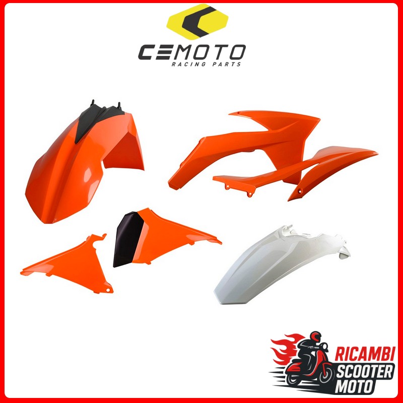 KIT PLASTICHE ARANCIONE/BIANCO KTM 125 SX 2011-2011