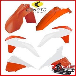 KIT PLASTICHE ARANCIONE/BIANCO KTM 125 SX 2013-2015