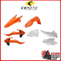 KIT PLASTICHE ARANCIONE16/BIANCO KTM 125 SX 2016-2018