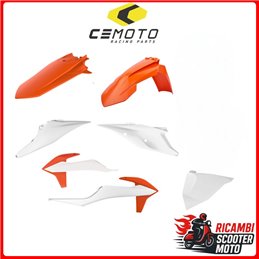 KIT PLASTICHE ARANCIONE16/BIANCO20 KTM 125 SX 2019-2022