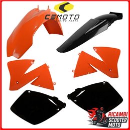 KIT PLASTICHE ARANCIONE/NERO KTM 125 EXC 2001-2002
