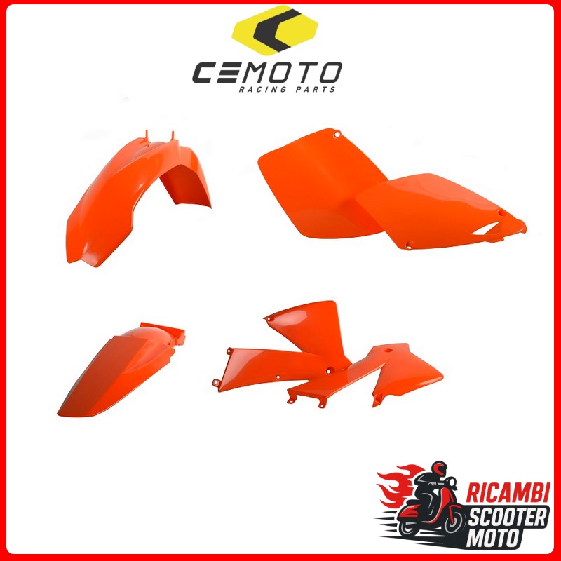 KIT PLASTICHE ARANCIONE KTM 125 EXC 2003-2003