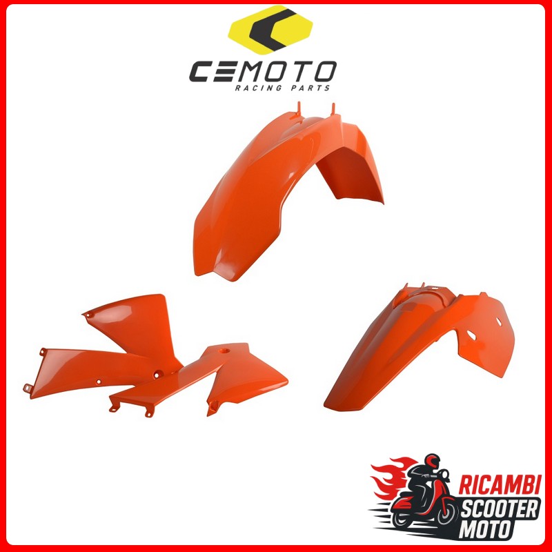 KIT PLASTICHE ARANCIONE KTM 125 EXC 2004-2004