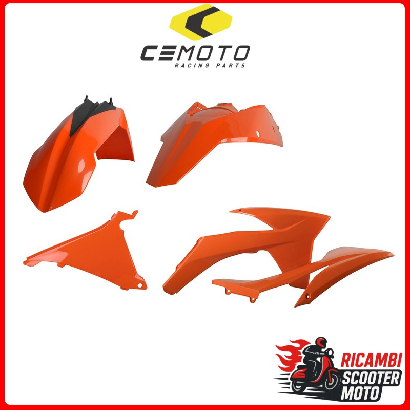 KIT PLASTICHE ARANCIONE KTM 125 EXC 2012-2013