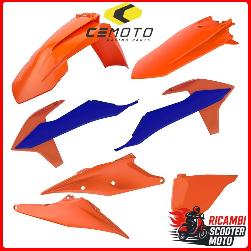 KIT PLASTICHE ARANCIONE16/BLU KTM 250 EXC 2020-2023