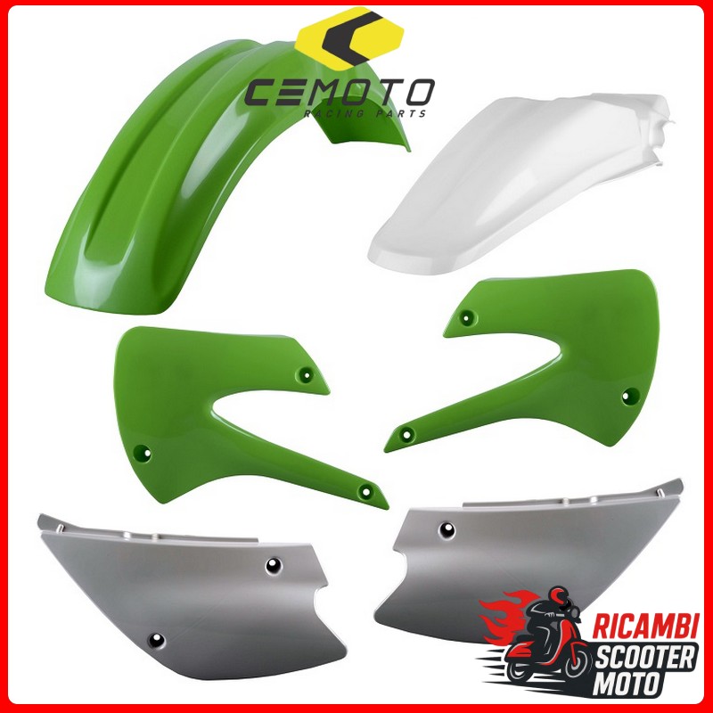 KIT PLASTICHE VERDE05/BIANCO KAWASAKI KX 85 2001-2013