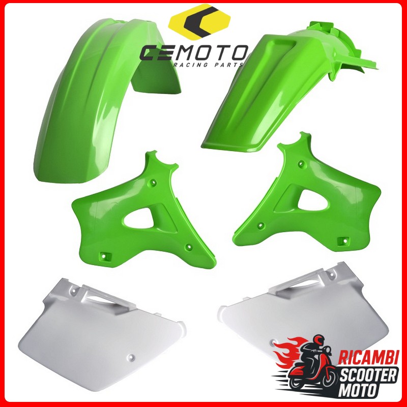KIT PLASTICHE VERDE/BIANCO KAWASAKI KX 125 1994-1998
