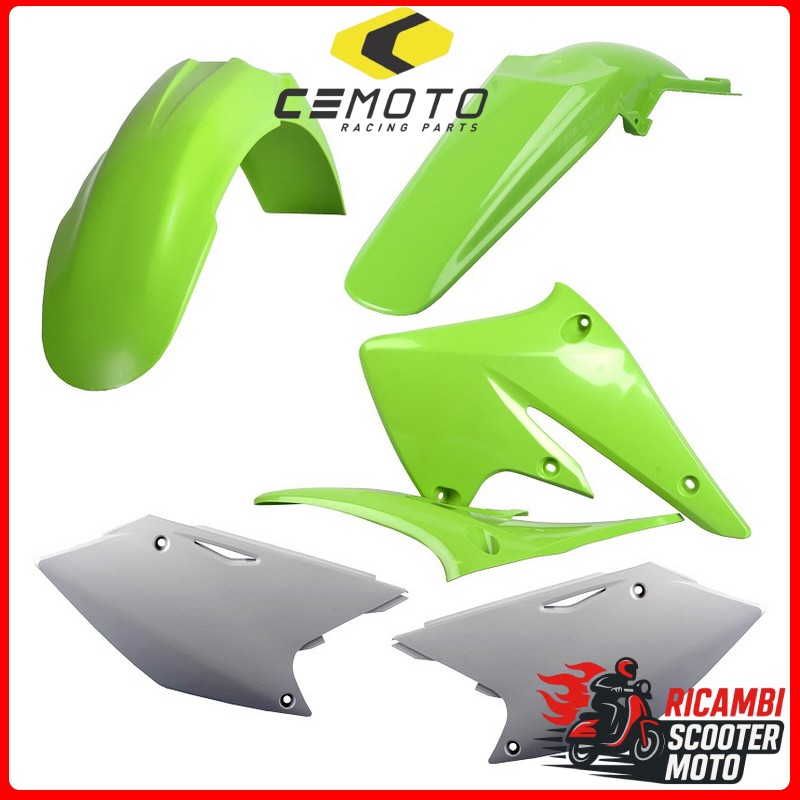 KIT PLASTICHE VERDE05/BIANCO KAWASAKI KX 250 F 2004-2005