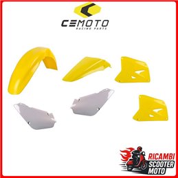 KIT PLASTICHE GIALLO RM01/BIANCO SUZUKI RM 85 2002-2018