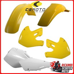 KIT PLASTICHE GIALLO RM01/BIANCO SUZUKI RM 125 1999-2000