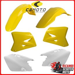 KIT PLASTICHE GIALLO RM01/BIANCO SUZUKI RM 125 2001-2012