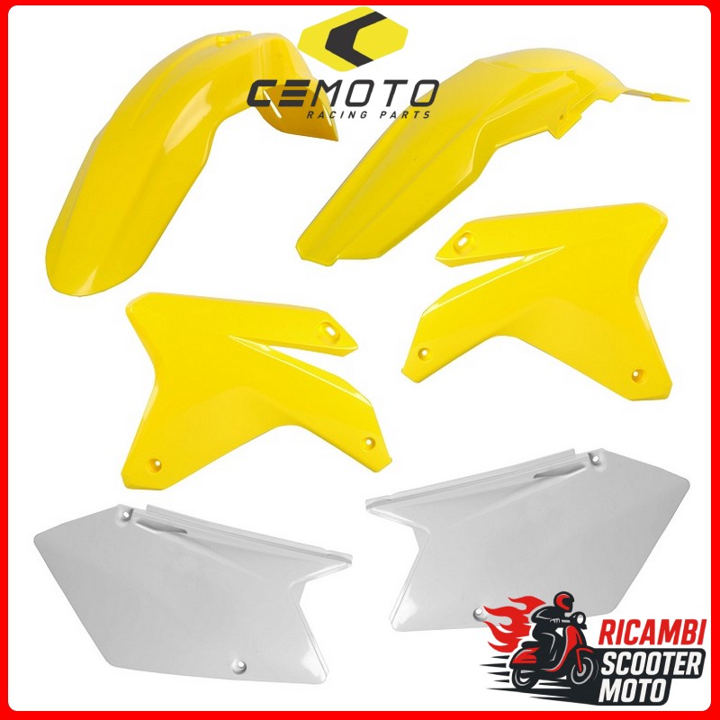 KIT PLASTICHE GIALLO RM01/BIANCO SUZUKI RMZ 450 2005-2006
