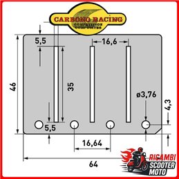LAMELLE PACCO LAMELLARE DI SERIE E V-FORCE HUSQVARNA 125 CR 1988-1993