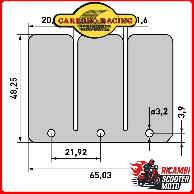 LAMELLE PACCO LAMELLARE DI SERIE E V-FORCE KAWASAKI KX 125 1989-1993