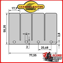 LAMELLE PACCO LAMELLARE DI SERIE E V-FORCE KAWASAKI KX 250 1983-1996