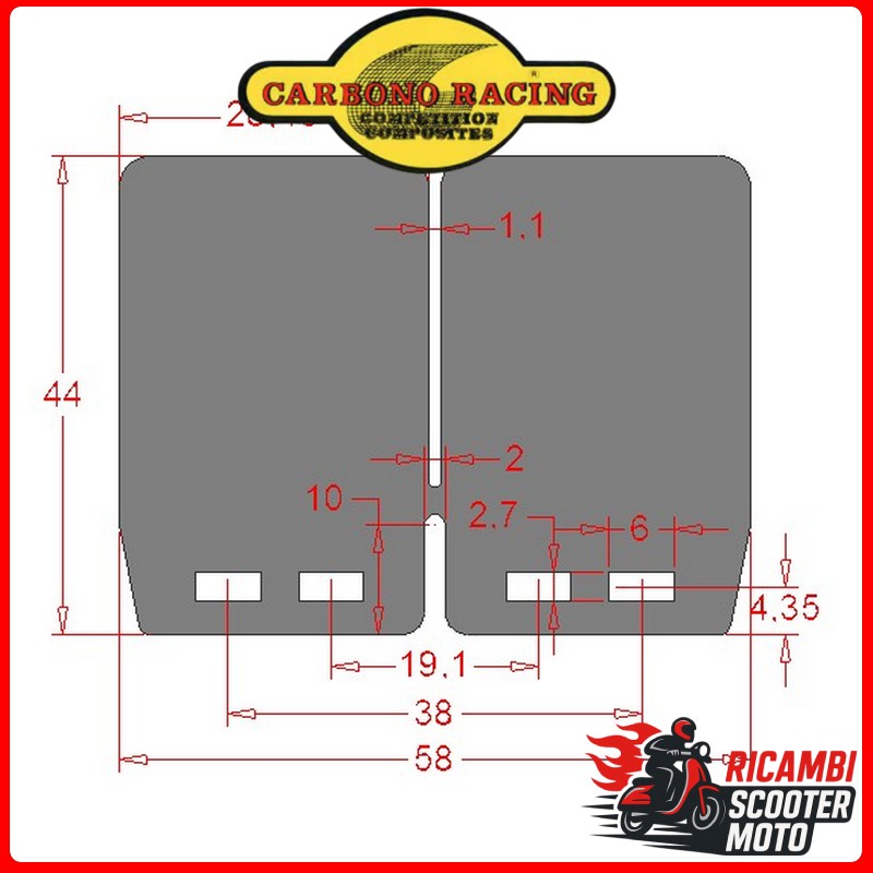 LAMELLE PACCO LAMELLARE DI SERIE E V-FORCE TM EN 125 2001-2018