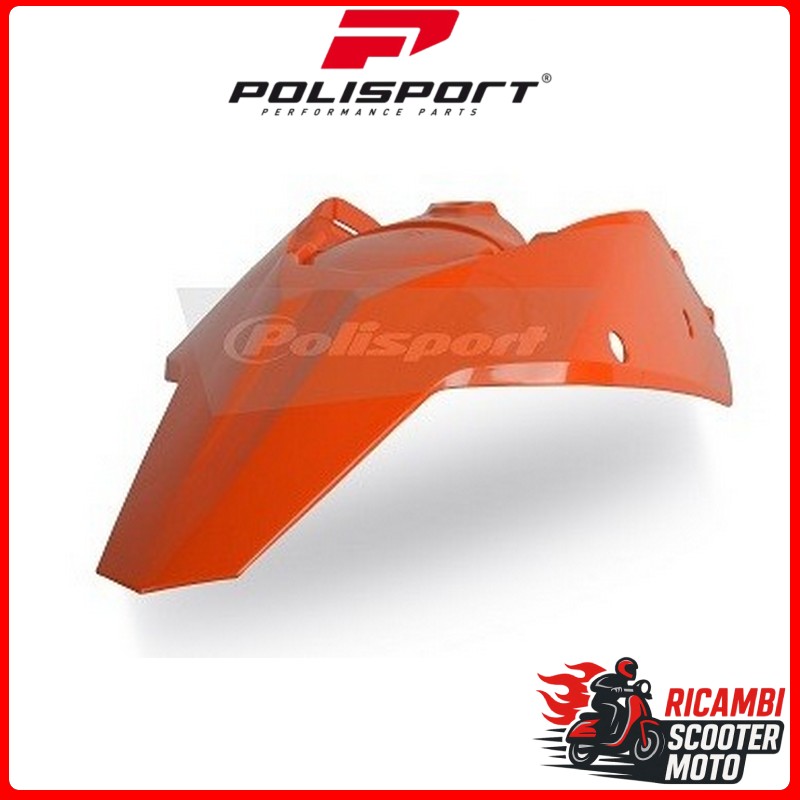 PARAFANGO POSTERIORE CON PORTANUMERI LATERALI ARANCIONE KTM 125 EXC 2008-2011