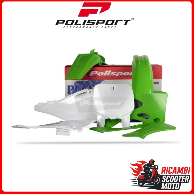 KIT PLASTICHE VERDE/BIANCO KAWASAKI KX 125 1999-2002
