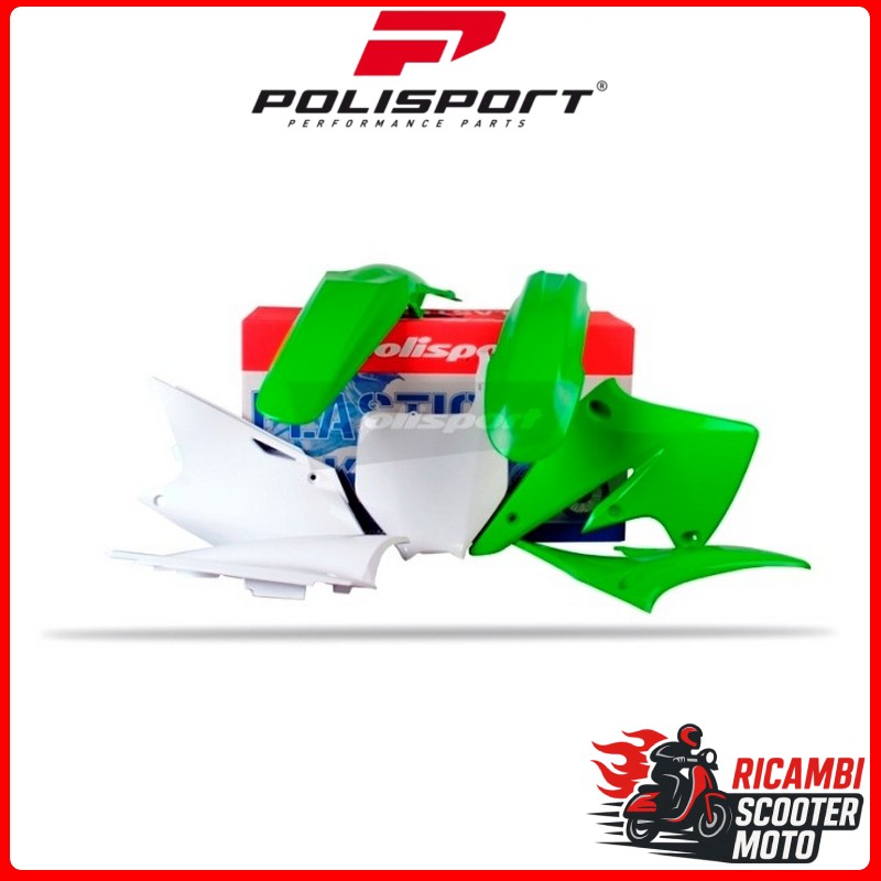 KIT PLASTICHE VERDE05/BIANCO KAWASAKI KX 250 F 2004-2005